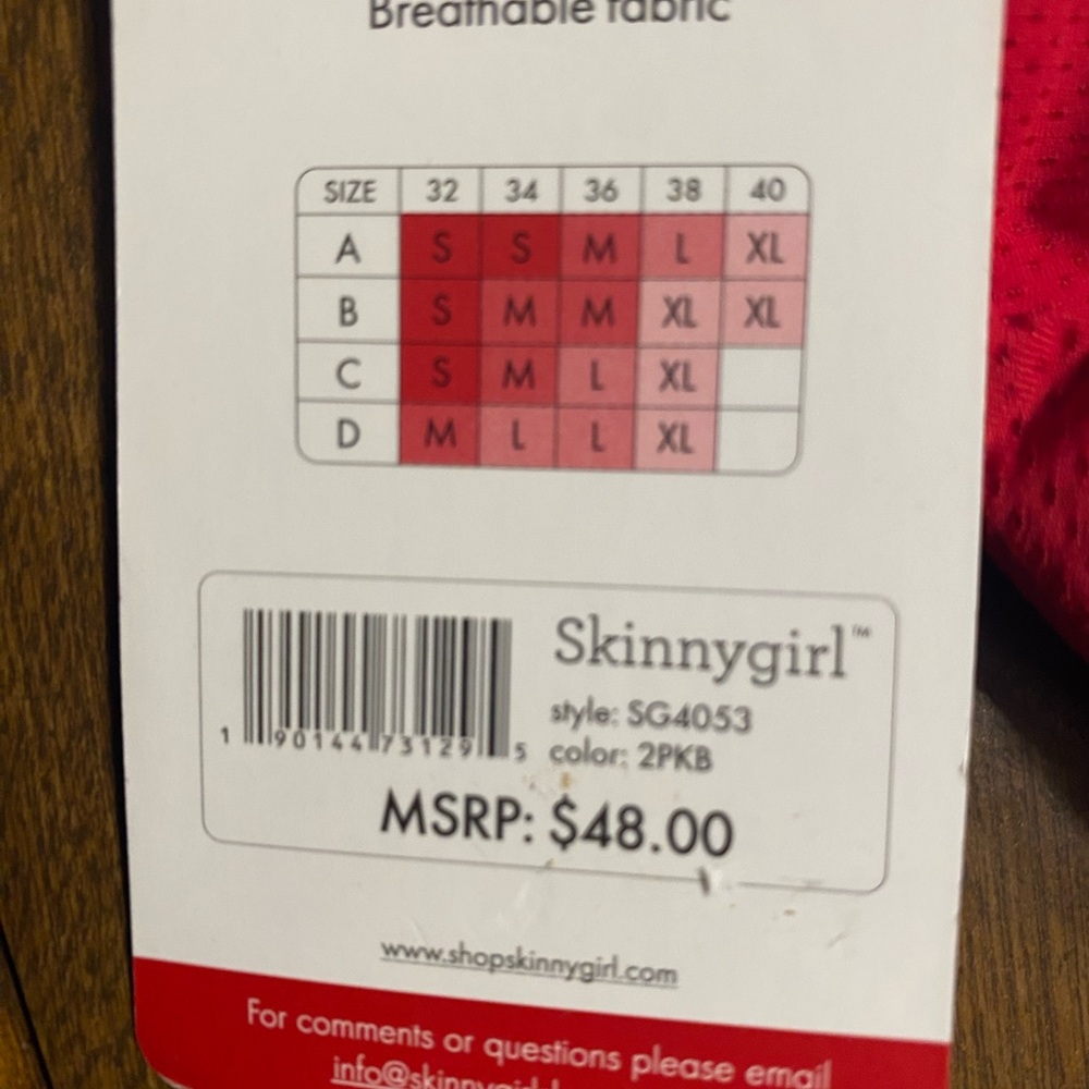 Skinny Girl Red Women's Intimate Top - Picture 7 of 9